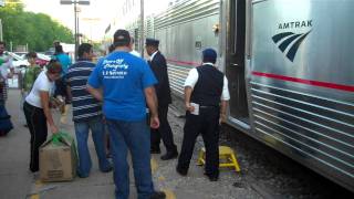 Amtrak SW Chief 3 with Penn cars at La Plata Mo [upl. by Mcafee]