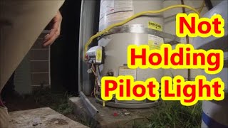 Water Heater Not Holding Pilot Light  service call [upl. by Reinold]