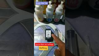 Canon PG 745 s cartridge ink refill  How to refill black ink trending cannon inkcartridges [upl. by Skyler]