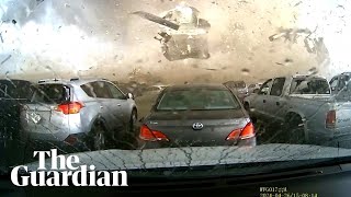 Dashcam footage captures tornado destroying Nebraska building [upl. by Thatcher652]