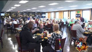 Over 400 people sit down to foster connections at Naval Station Mayport Thanksgiving feast [upl. by Nnylylloh]