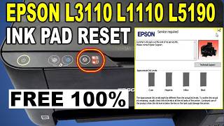 How to RESET Epson L3110L1110L5190 ink pad is at the end of its service life with FREE RESETTER [upl. by Franchot]