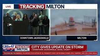 Hurricane Milton Jacksonville Mayor Donna Deegan gives update 10924 605 pm [upl. by Erdnoed]