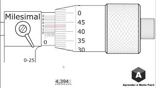 Micrômetro Medição em Milímetro Resolução Milesimal [upl. by Shanna]