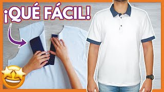 🌟CÓMO coser un POLO cuello Camisero PASO A PASO 🤩 ¡¡Patrón GRATIS [upl. by Naharba]