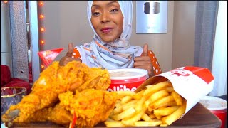 ASMR JOLLIBEE  FILIPINO FRIED CHICKEN  ا س م ر  فراخ مقلي من مطعم فلبيني [upl. by Zerline]