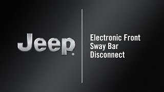 Electronic Front Sway Bar Disconnect  How To  2020 Jeep Wrangler [upl. by Nomannic]