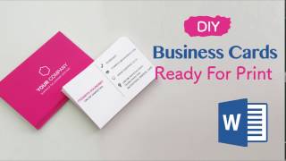 How to Create Your Business Cards in Word  Professional and Printready in 4 Easy Steps [upl. by Letney889]