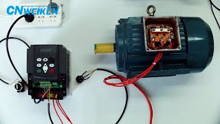 Single phase 220V to three phase 380V inverterVFDconvertertransformer for driving motor [upl. by Aticilef21]