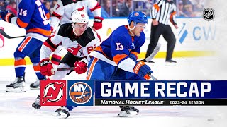 Devils  Islanders 1020  NHL Highlights 2023 [upl. by Weixel146]