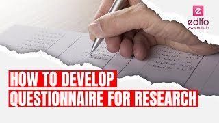 How to develop and design questionnaire for research [upl. by Florella]