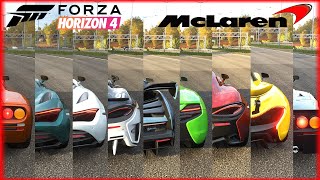 Top 10 Fastest McLaren Cars  Forza Horizon 4  Speed Battle [upl. by Morissa406]