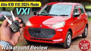 Alto K10 VXI 2024 Model 🔥 Alto K10 VXI with OnRoad Price Walkaround Review 5 Lakh [upl. by Iruahs]