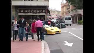 Yellow Ferrari F50 Ferrari Tribute in montecarlo Only V12   Bonus Murcielago [upl. by Nitsud]