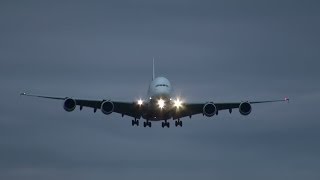 Emirates Airbus A380 Landing at London Heathrow Airport full HD [upl. by Eigla]