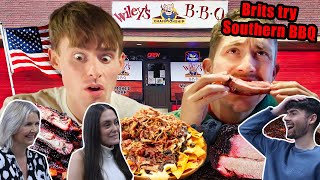 BRITISH FAMILY REACTS  Brits Try Southern BBQ For The First Time [upl. by Sosthena]