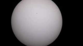 The sun through celestron travel scope 70 [upl. by Nnylyar839]