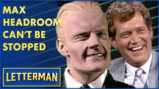 Max Headroom Makes His American TV Debut  Letterman [upl. by Liagabba]