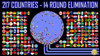 217 Countries  14 Round Ultimate Eliminations  WORLD MARBLE RACE 19 [upl. by Aibat]