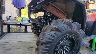 Polaris Sportsman 850 GSE trail tamer exhaust [upl. by Htiekal424]