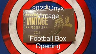 2022 Onyx Vintage Football Box Opening  2 Guaranteed Autos  Big QB Hit [upl. by Ahtiekal]