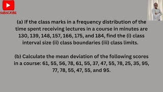 ES 3 Class Marks amp Mean Deviation [upl. by Parrott]