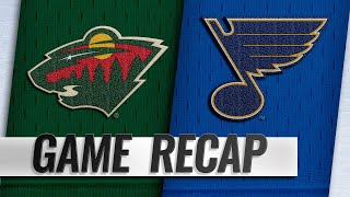 Staal scores 400th NHL goal as Wild defeat Blues [upl. by Rachel]