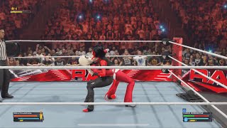 WWE 2K24 Millie helluvaboss Vs Charlie Morningstar hazbinhotel [upl. by Bronny557]