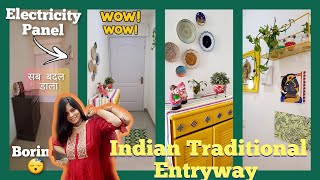 On Budget Indian Entryway Makeover With Loads Of DIYs and Colors  All About Lifestyle [upl. by Salaidh103]