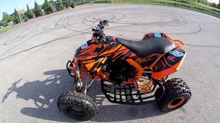 KTM 505 sx ATV  Swap ER6 made by ASG  test Ride [upl. by Nylatsirhc]