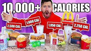 I Only Ate The Highest Calorie Foods at McDonalds for 24 Hours 10000 CALORIE CHALLENGE [upl. by Alisen]