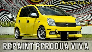 REPAINT PERODUA VIVA  Change Colour  Spray Kereta [upl. by Akimahc]