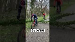 Crazy bike skills to jump over a tree🌲🚀 shorts ineosgrenadiers [upl. by Rednaskela]