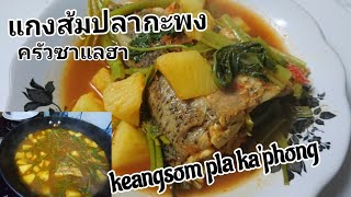 🇹🇭แกงส้มปลากะพง  keang som ikan siakap [upl. by Zimmermann]