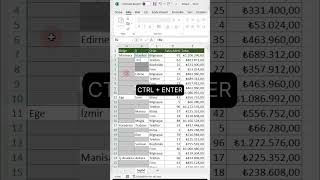 Excel’de Alt Satırları Aynı Değerle Doldurmak excel [upl. by Oniskey722]