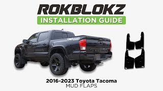 Rokblokz Mud flap install on 2016 Toyota Tacoma [upl. by Kerwinn573]