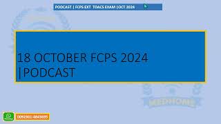 FCPS October Extended Toacs Exam 2024 Podcast 5 [upl. by Atinoj]