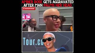 AMBER ROSE GETS ANNOYED AFTER MAN PALMS HER HEAD TOP [upl. by Danie318]