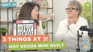 Three Things at Three  Hot Cocoa Mini Quilt [upl. by Utimer]