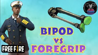 BIPOD vs FOREGRIP  comparison amp review FREE FIRE  GARENA FREE FIRE [upl. by Bendick192]