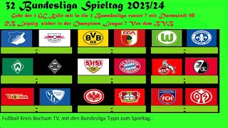 Meine BundesligaTipps zum 32 Spieltag 2324 [upl. by Aleahc]