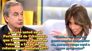 Zapatero vuelve a la carga ahora dejando sin respuesta a Ana Terradillos [upl. by Jillie544]