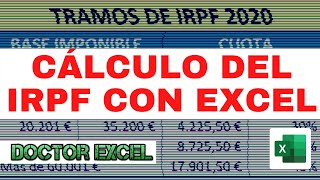 💰 Calculo del IRPF 2020 con Excel  Uso avanzado de BUSCARV [upl. by Litch]