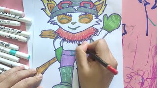 How to Draw Teemo Beemo  Pencil Drawing [upl. by Garett]