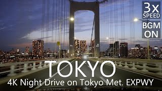 4K Tokyo Met EXPWY Night Drive  C2  Bayshore  C1 Outer Loop Route BGM首都高夜景ドライブ [upl. by Homer]