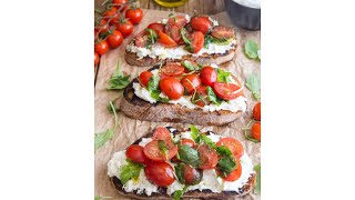 Amazing EASY TOMATO amp BURRATA BRUSCHETTA [upl. by Artimas]