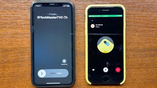 iPhone 11 vs iPhone 7 X ExTwitter vs Facebook Messenger Outgoing amp Incoming Calls iOS 182 vs 15 [upl. by Yztim]