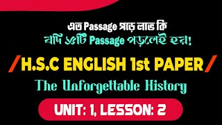 The Unforgettable History  Unit01Lesson02  HSC English 1st Paper [upl. by Farmelo]