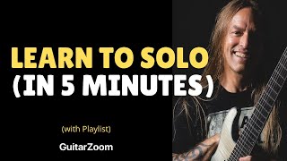 Learn To Solo In 5 Minutes  6 Note Soloing Technique  Steve Stine Guitar Lesson [upl. by Polak987]