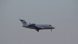 Bombardier Challenger 604 Royal Danish Air Force landing on EPRZ RzeszówJasionka [upl. by Nedyah197]